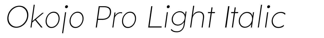 Okojo Pro Light Italic